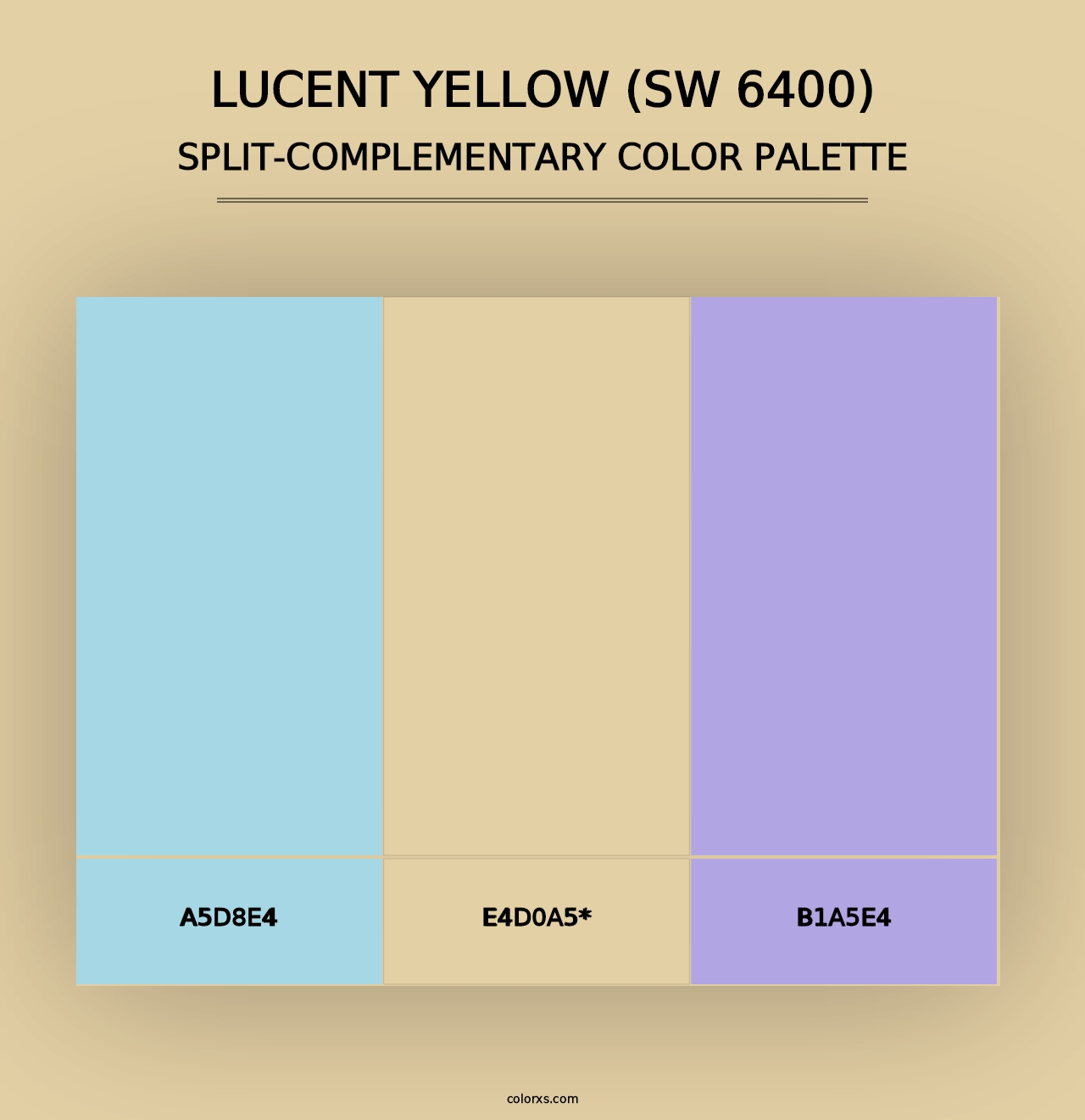 Lucent Yellow (SW 6400) - Split-Complementary Color Palette