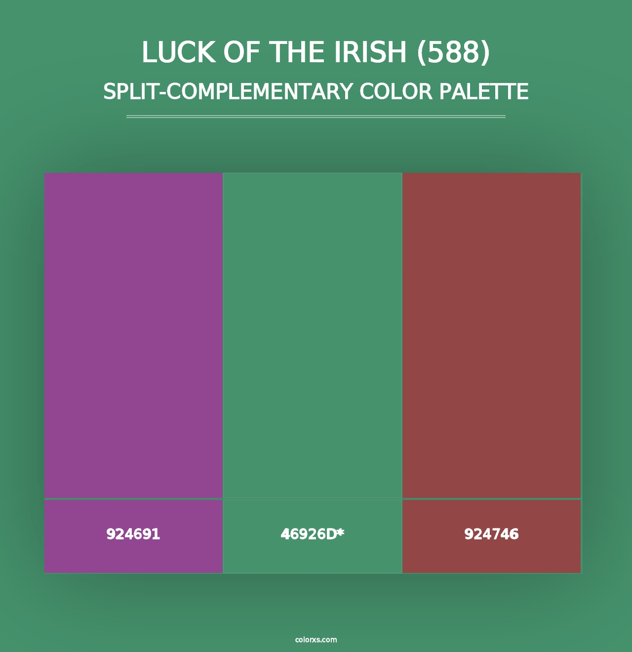 Luck of the Irish (588) - Split-Complementary Color Palette