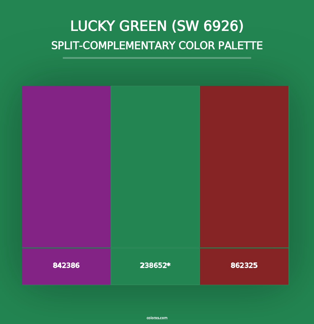 Lucky Green (SW 6926) - Split-Complementary Color Palette