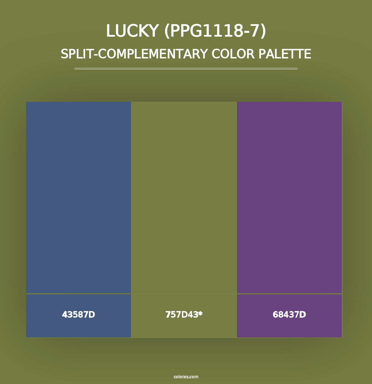 Lucky (PPG1118-7) - Split-Complementary Color Palette