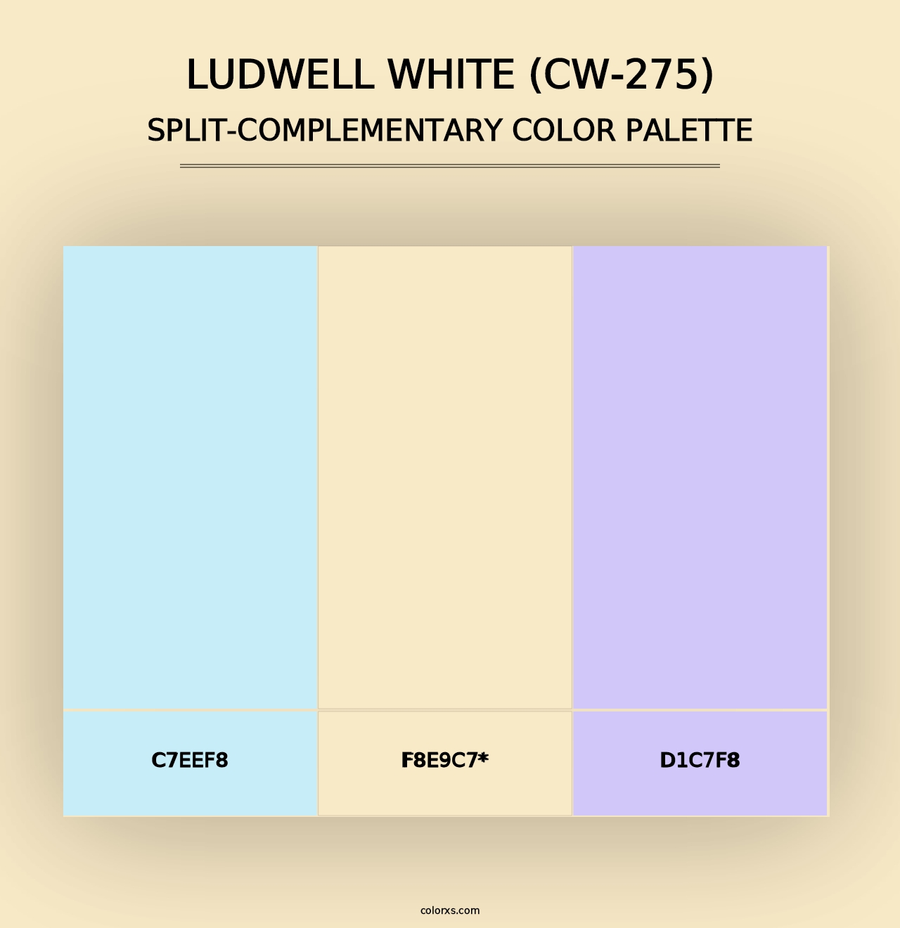 Ludwell White (CW-275) - Split-Complementary Color Palette