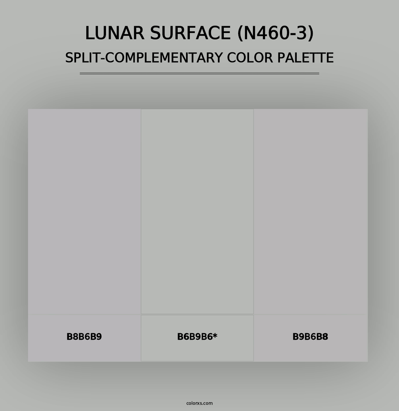 Lunar Surface (N460-3) - Split-Complementary Color Palette