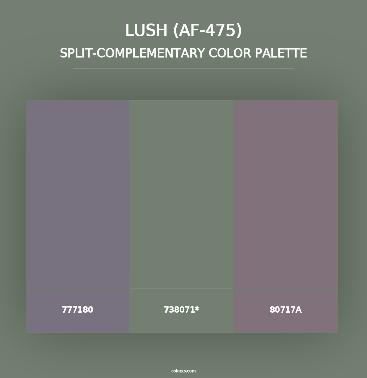 Lush (AF-475) - Split-Complementary Color Palette