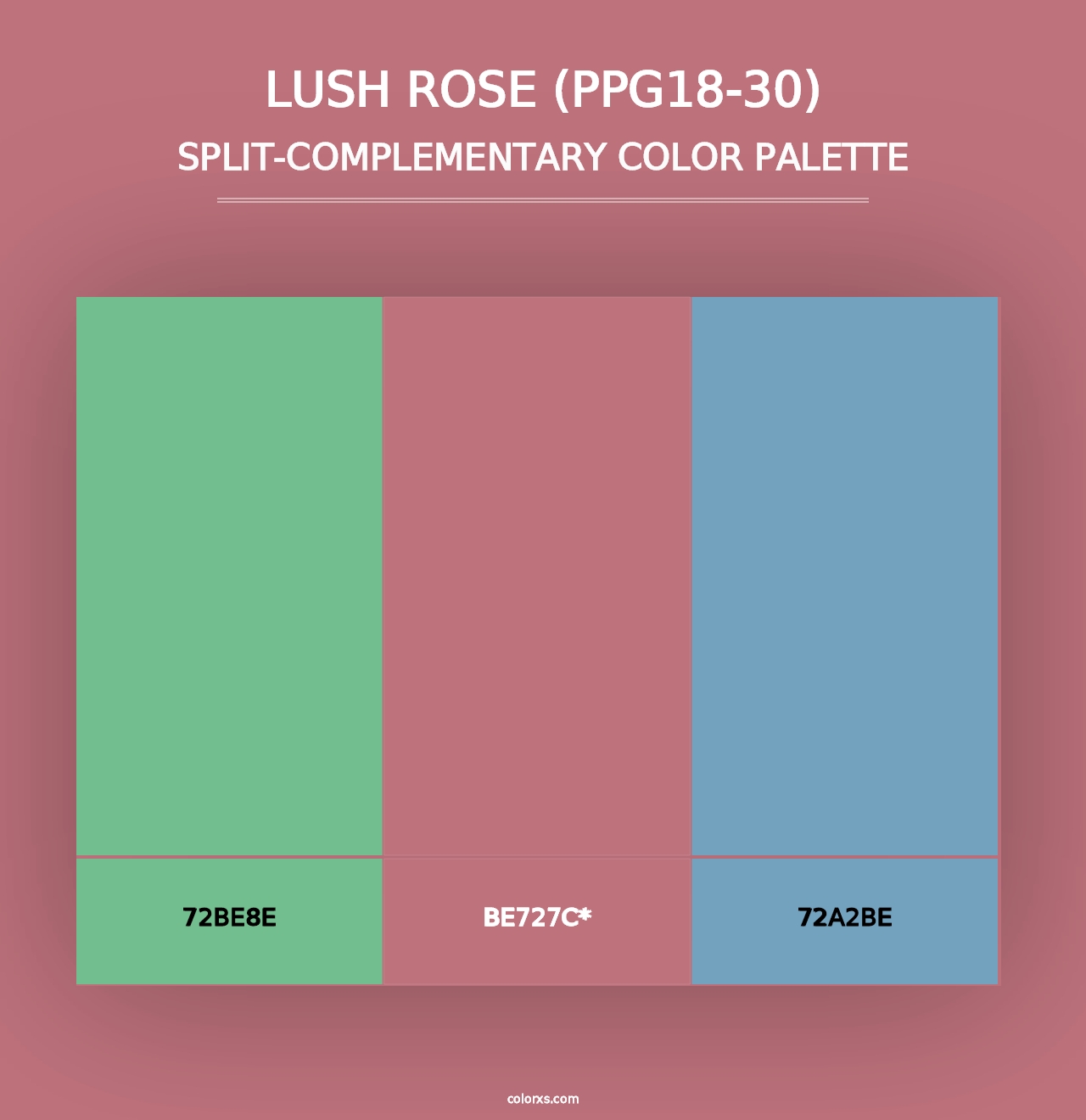 Lush Rose (PPG18-30) - Split-Complementary Color Palette