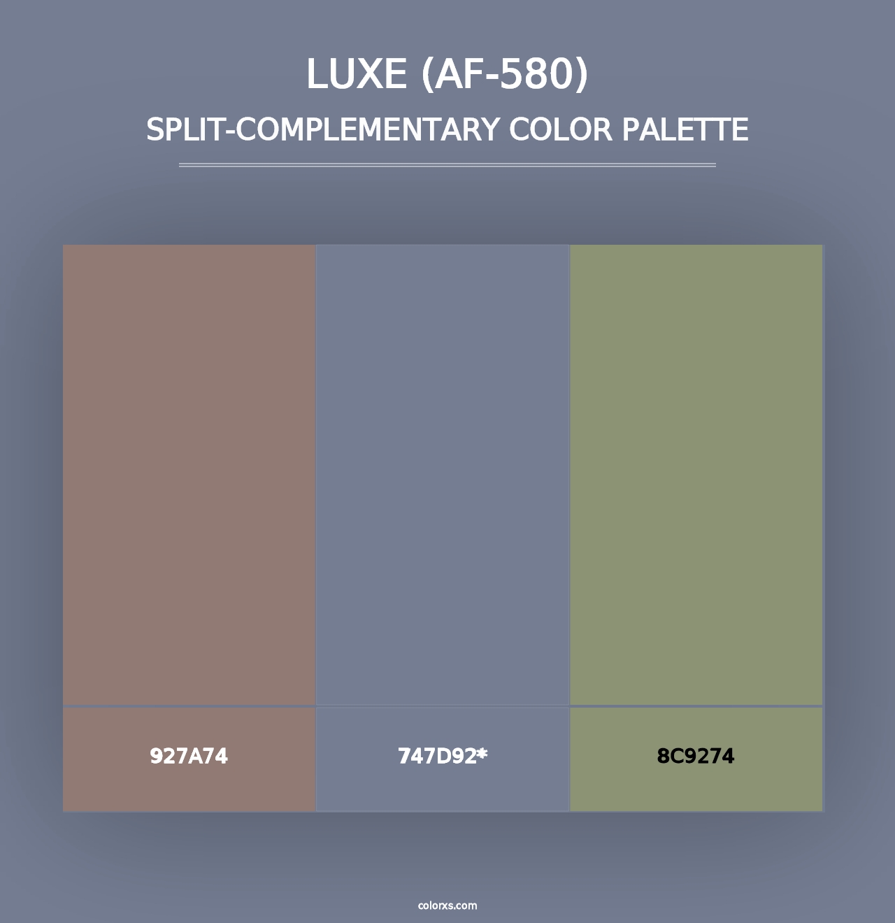 Luxe (AF-580) - Split-Complementary Color Palette