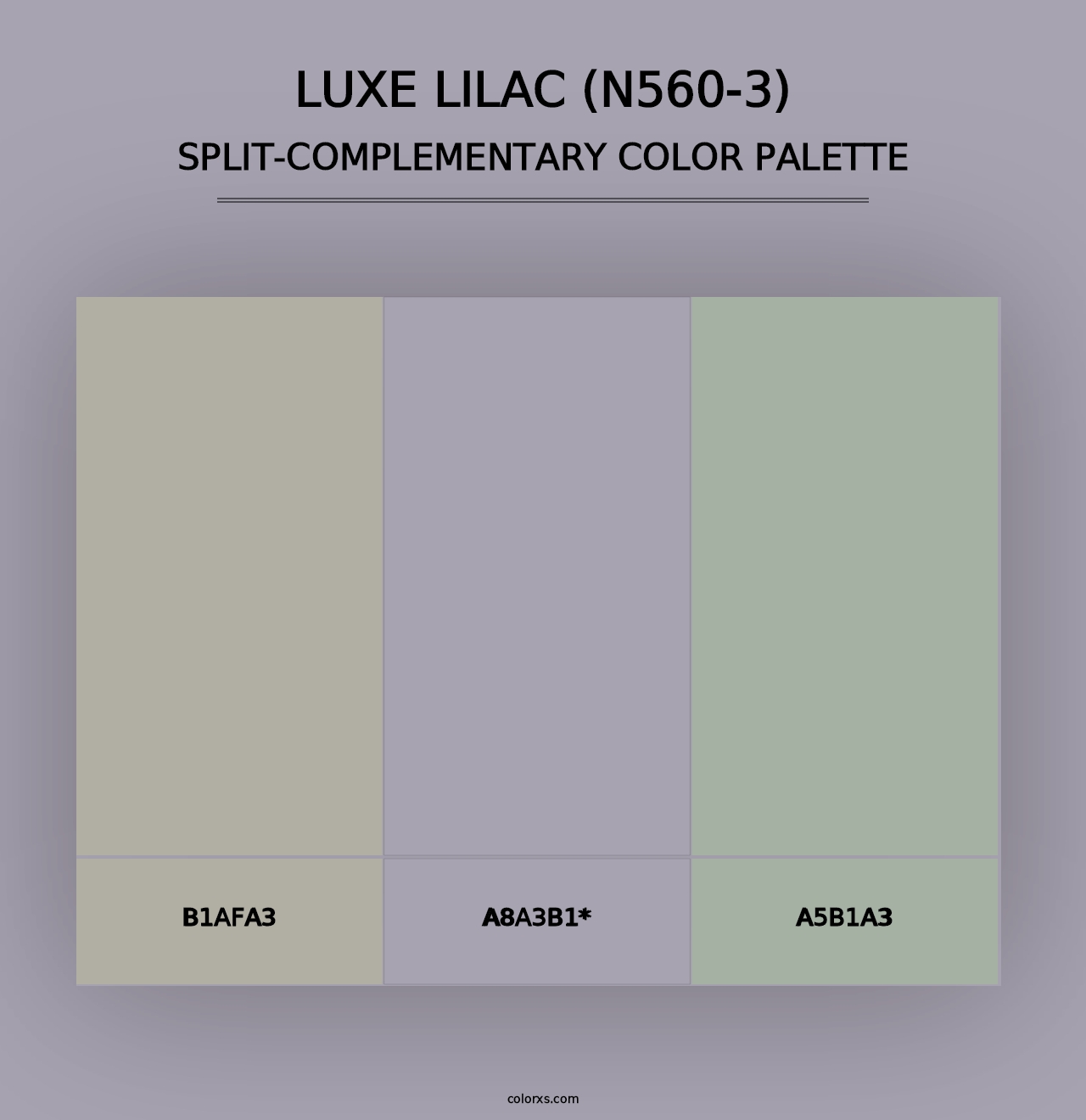 Luxe Lilac (N560-3) - Split-Complementary Color Palette