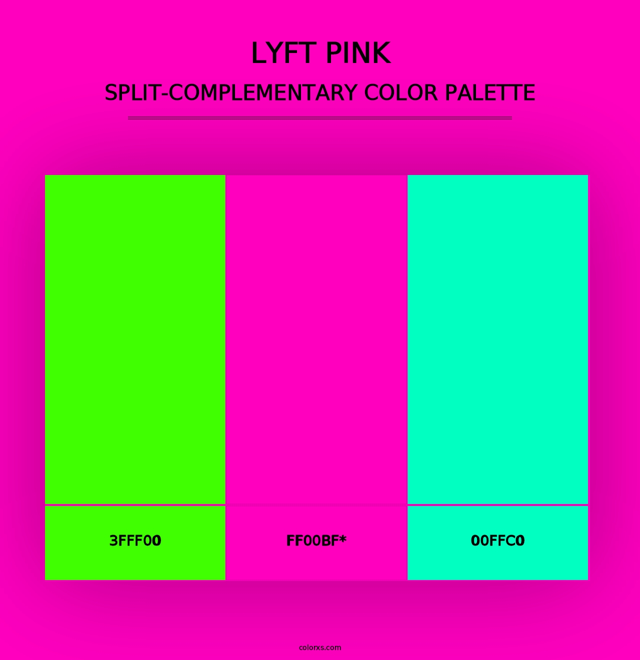 Lyft Pink - Split-Complementary Color Palette