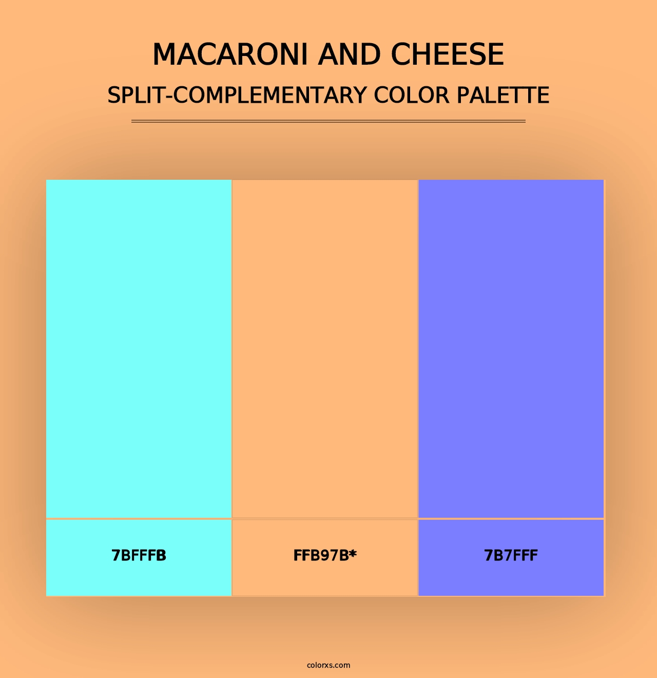 Macaroni and Cheese - Split-Complementary Color Palette