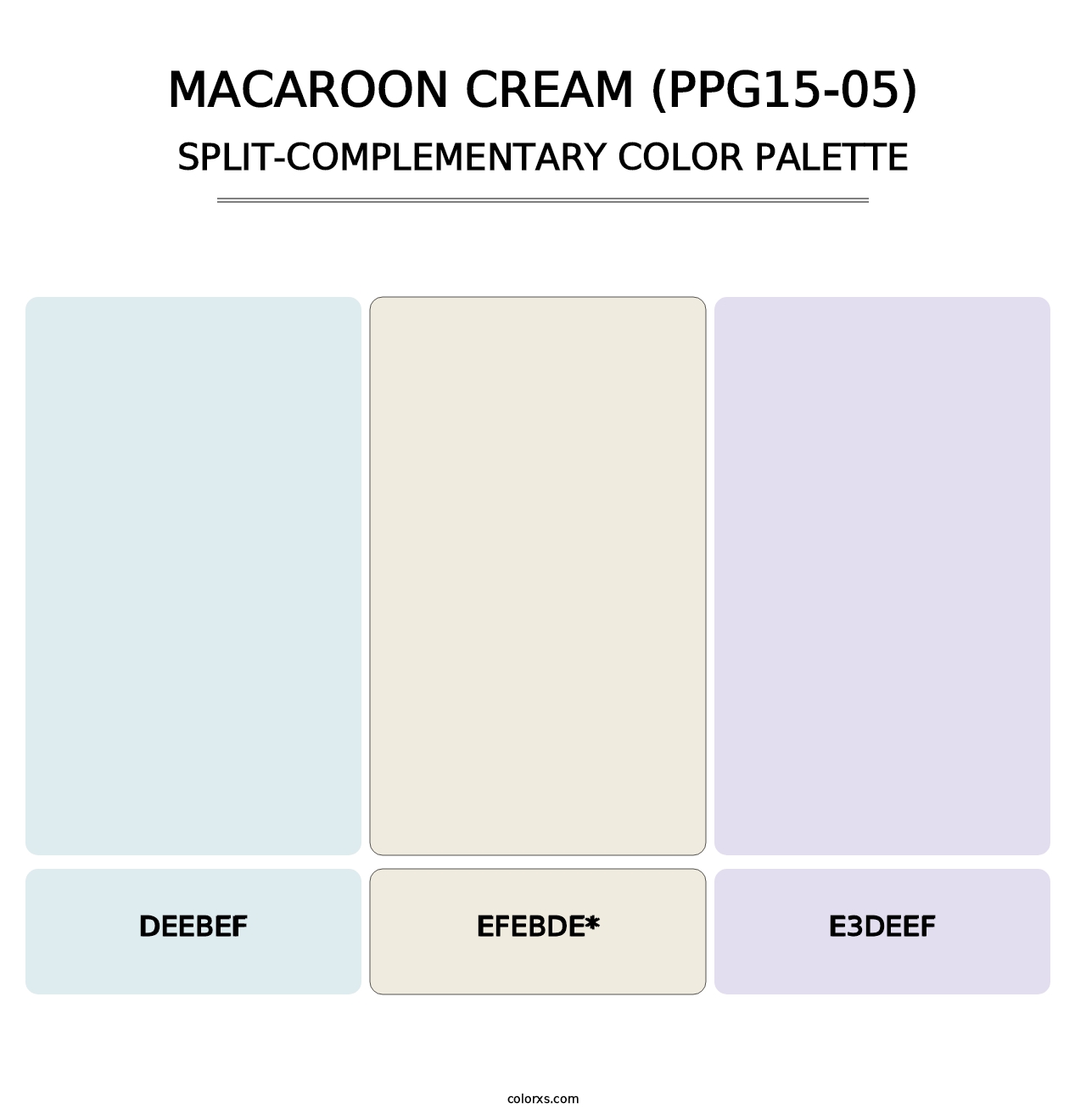 Macaroon Cream (PPG15-05) - Split-Complementary Color Palette