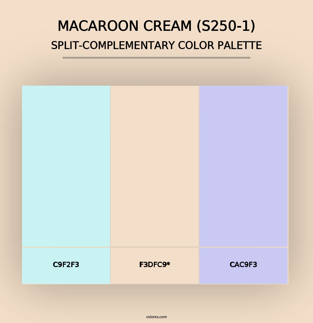 Macaroon Cream (S250-1) - Split-Complementary Color Palette