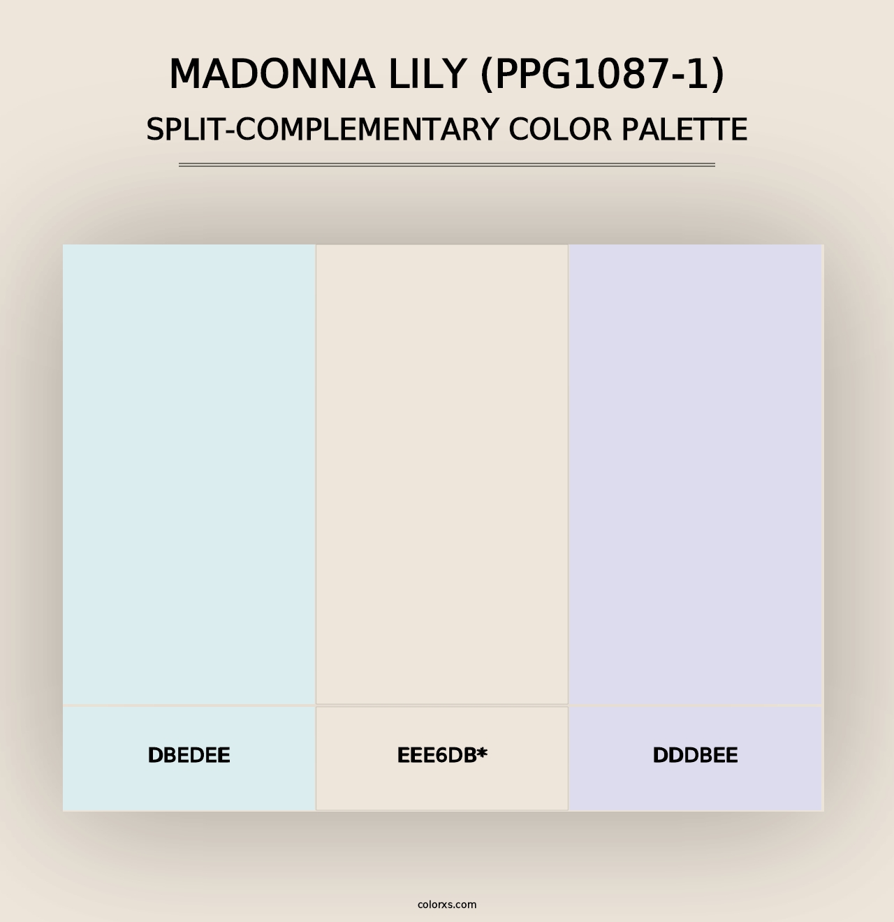 Madonna Lily (PPG1087-1) - Split-Complementary Color Palette