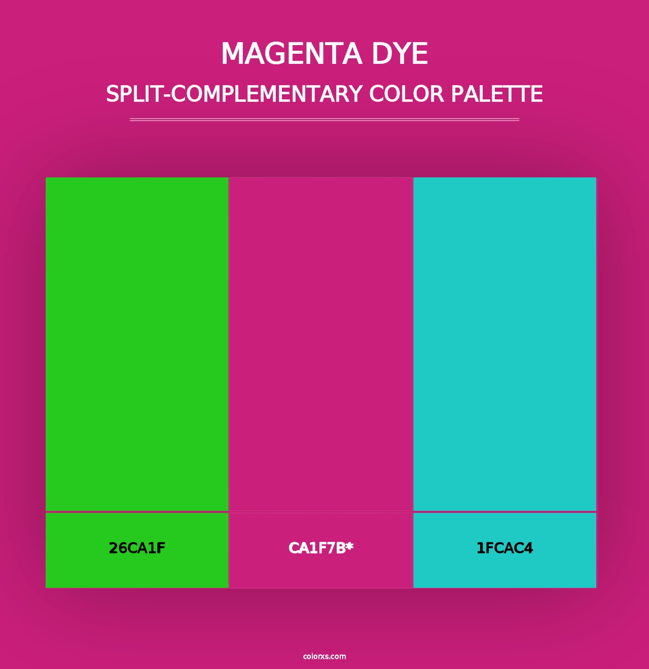 Magenta Dye - Split-Complementary Color Palette