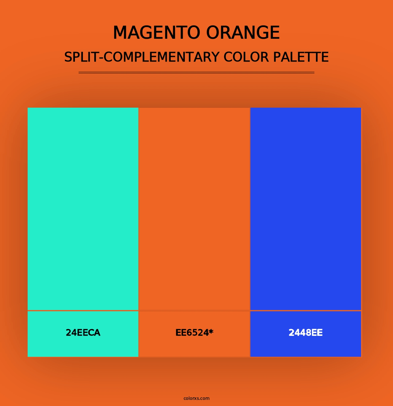 Magento Orange - Split-Complementary Color Palette