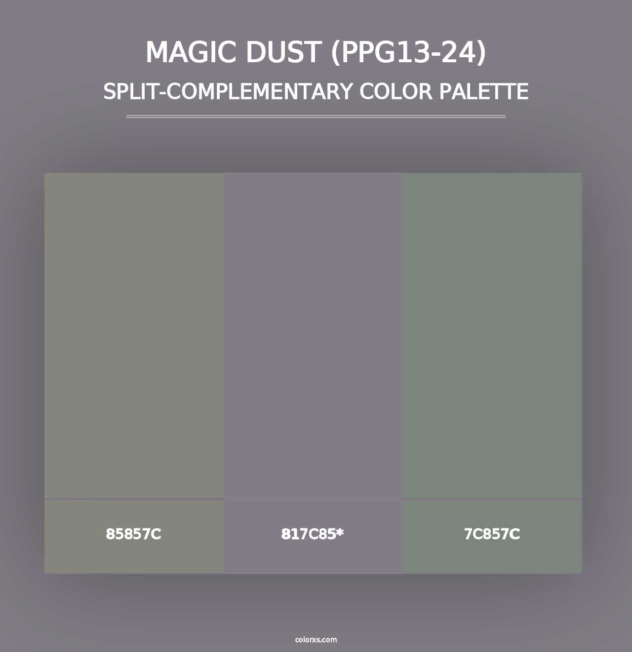 Magic Dust (PPG13-24) - Split-Complementary Color Palette