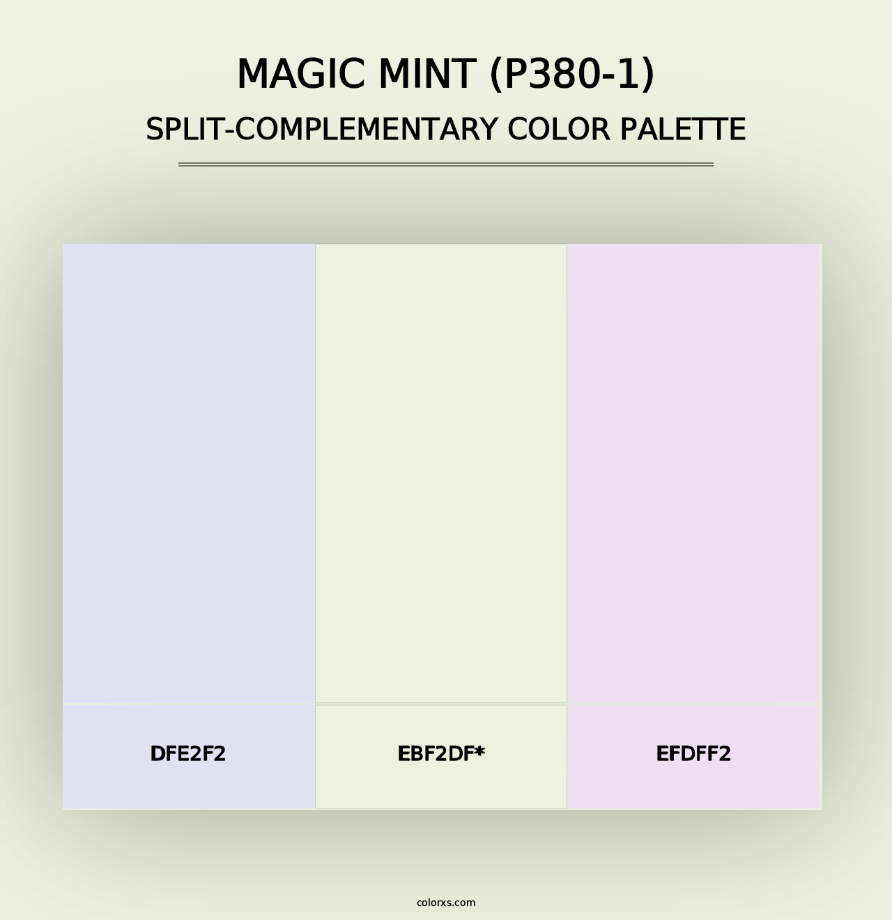 Magic Mint (P380-1) - Split-Complementary Color Palette