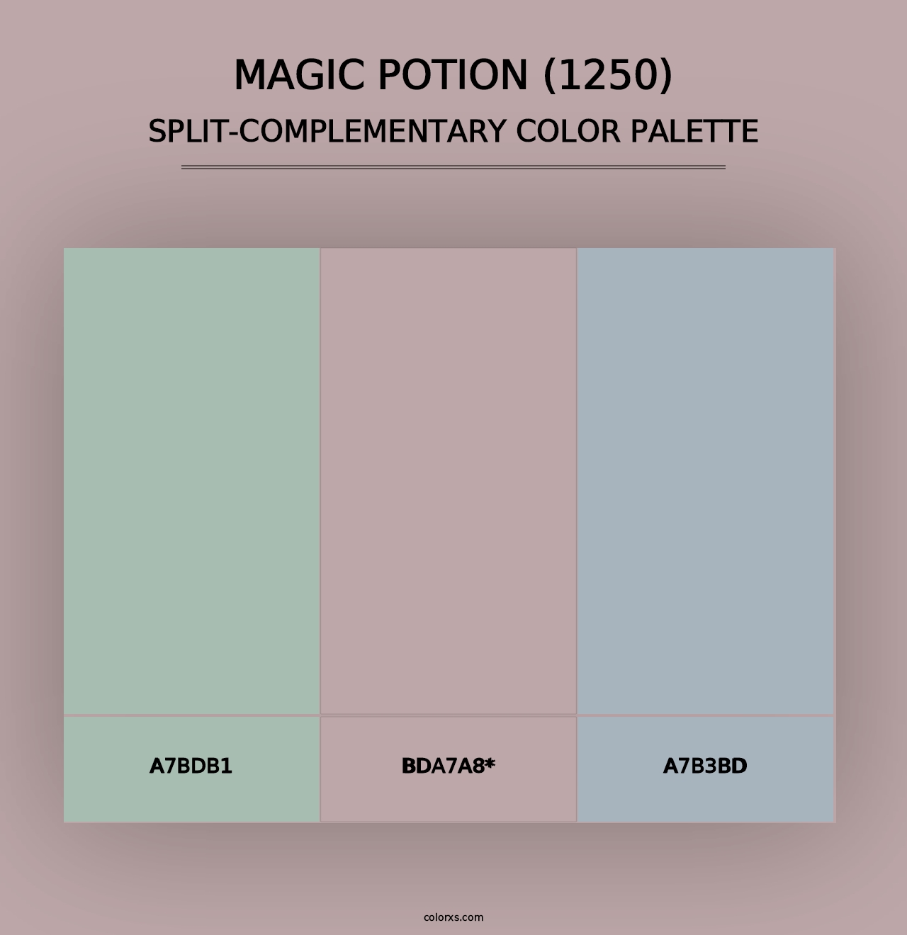 Magic Potion (1250) - Split-Complementary Color Palette