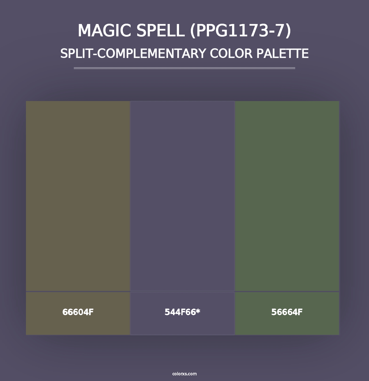 Magic Spell (PPG1173-7) - Split-Complementary Color Palette