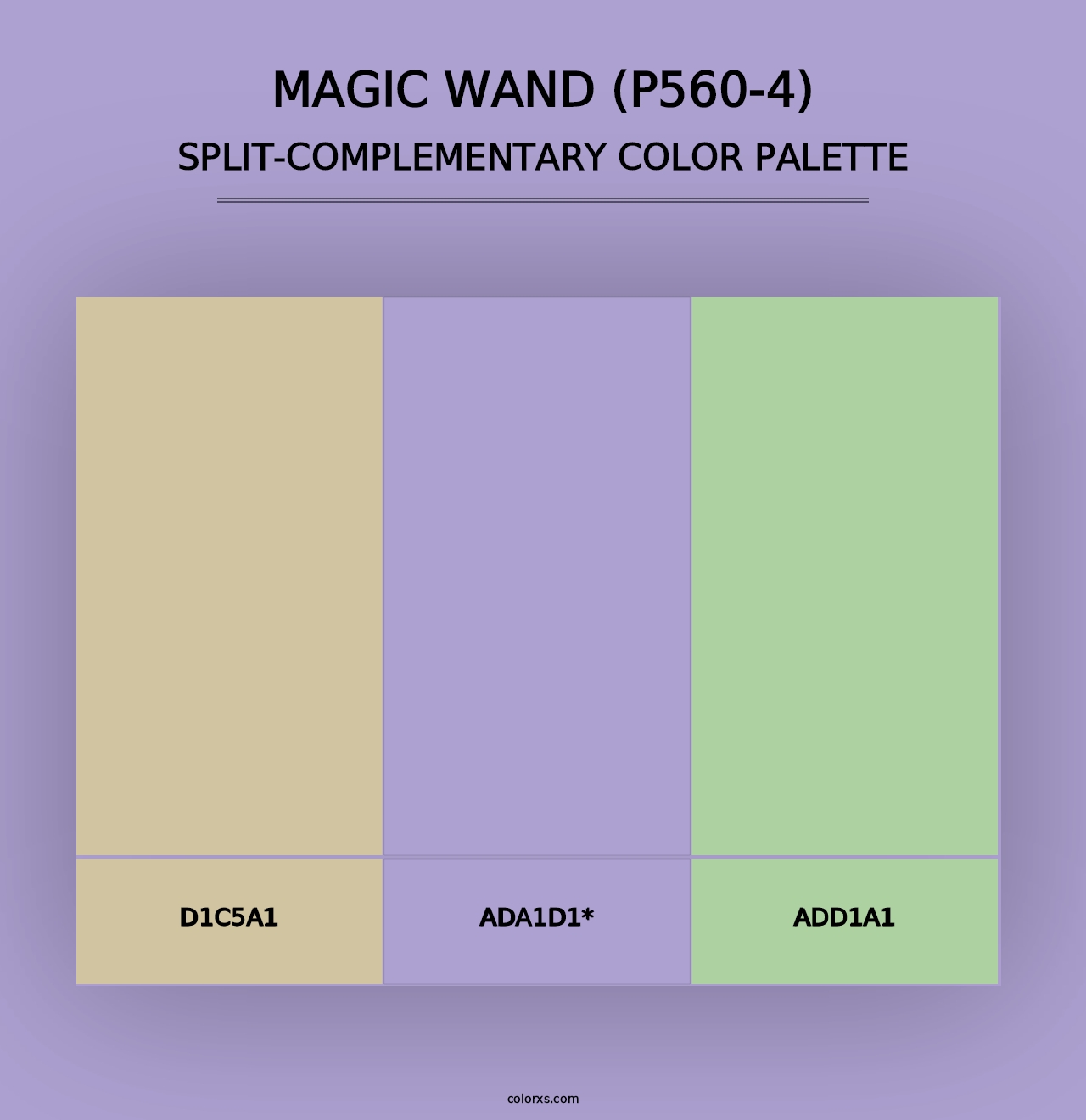 Magic Wand (P560-4) - Split-Complementary Color Palette