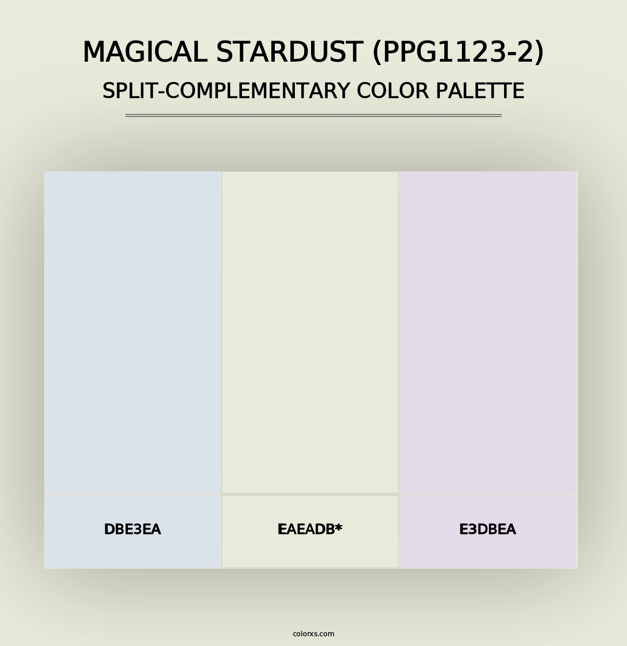 Magical Stardust (PPG1123-2) - Split-Complementary Color Palette