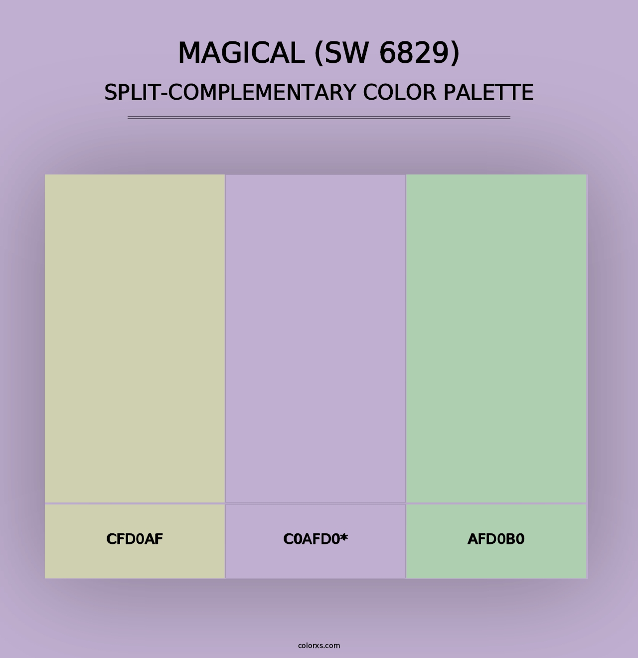 Magical (SW 6829) - Split-Complementary Color Palette