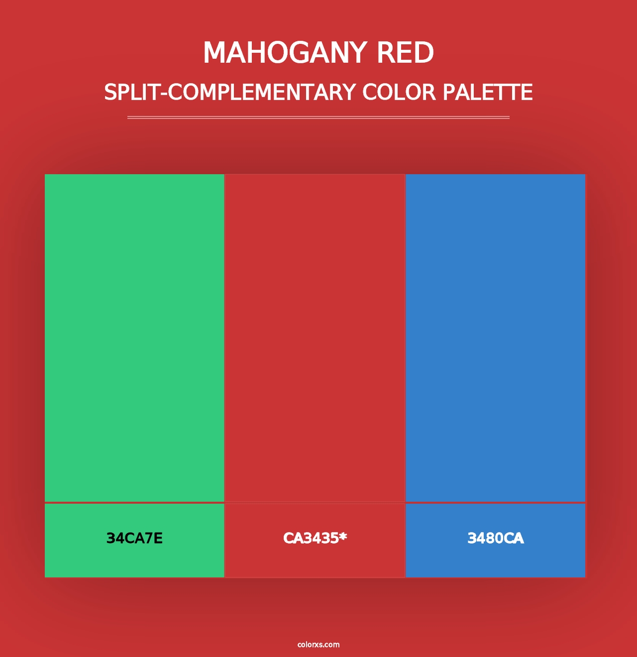 Mahogany Red - Split-Complementary Color Palette