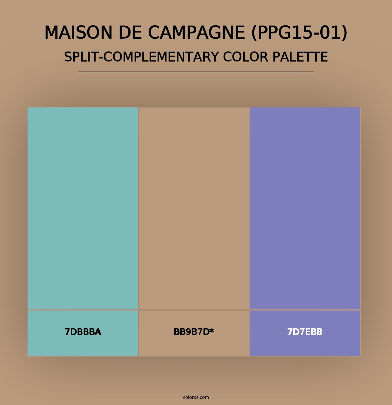 Maison De Campagne (PPG15-01) - Split-Complementary Color Palette