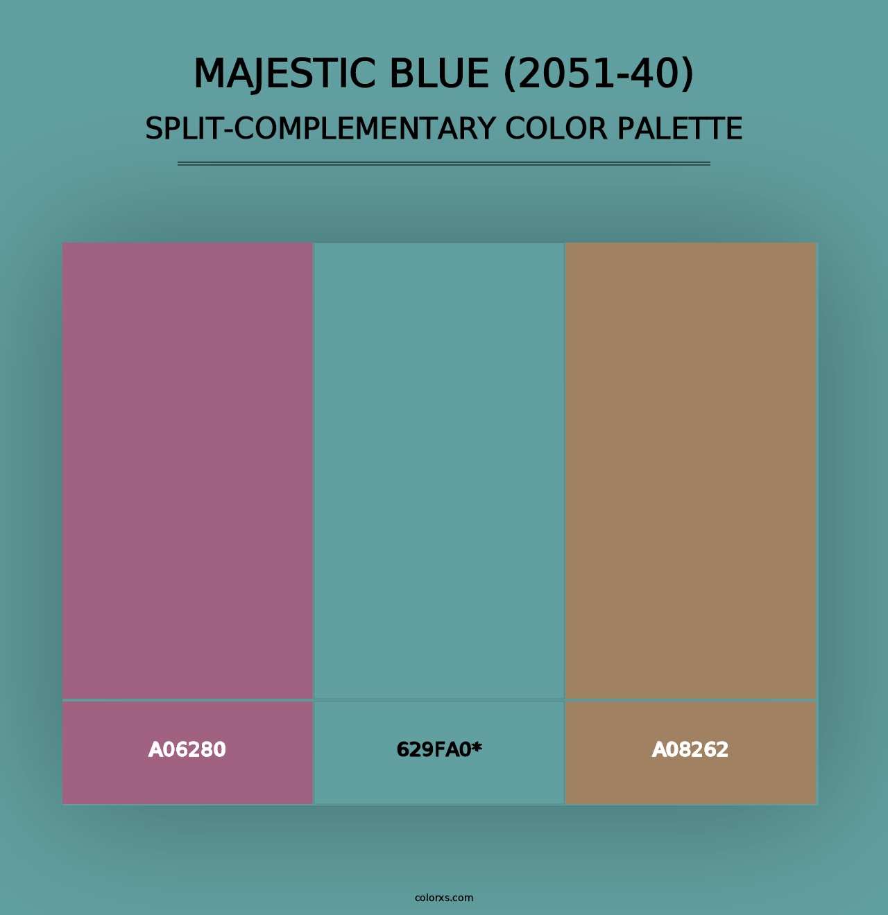 Majestic Blue (2051-40) - Split-Complementary Color Palette