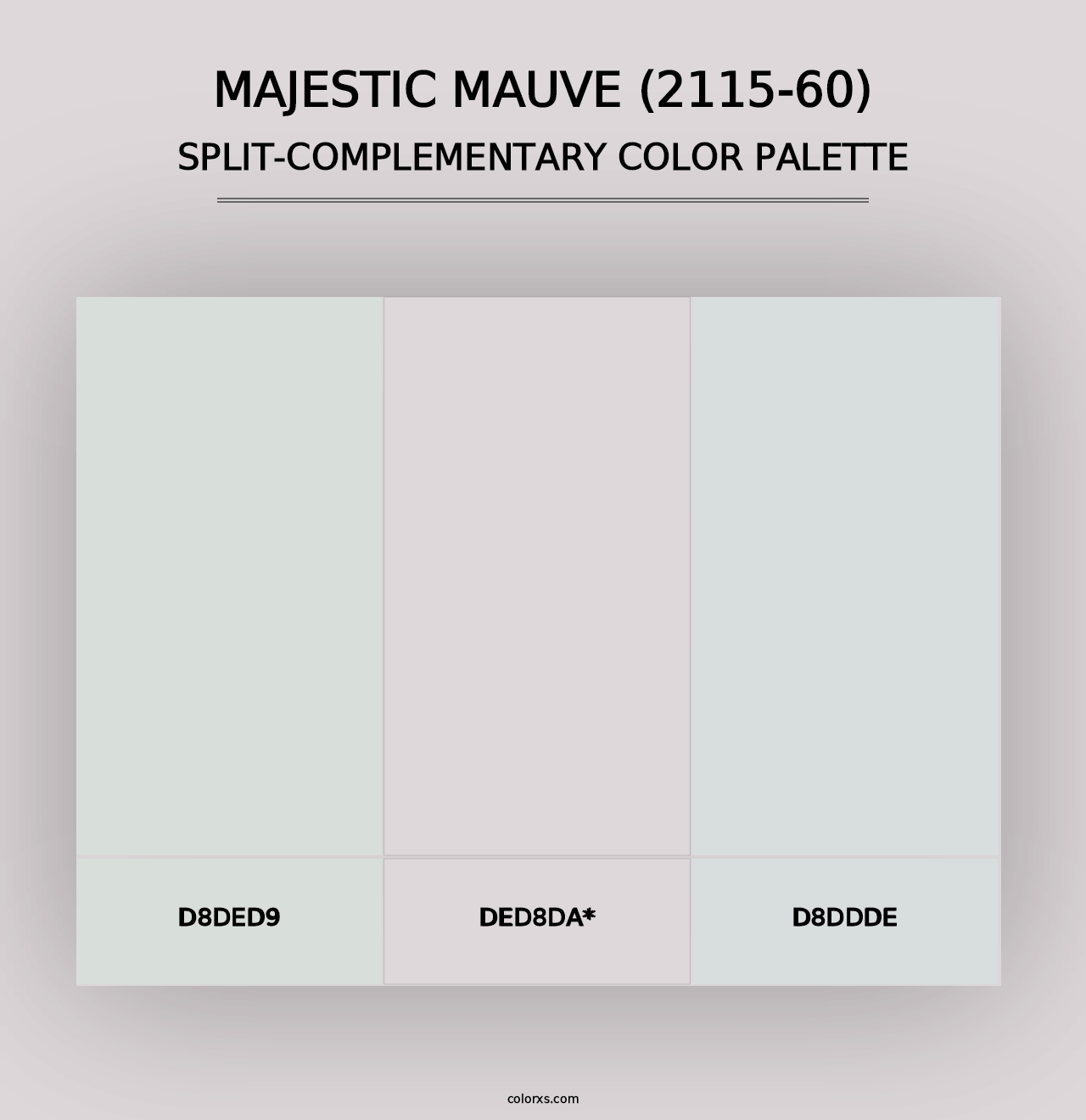 Majestic Mauve (2115-60) - Split-Complementary Color Palette