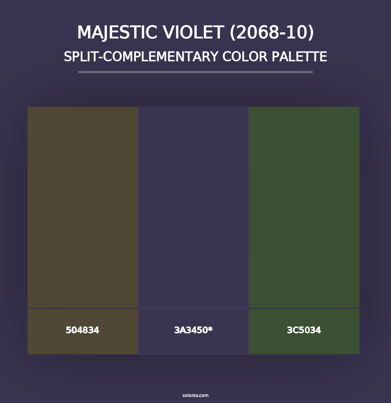 Majestic Violet (2068-10) - Split-Complementary Color Palette