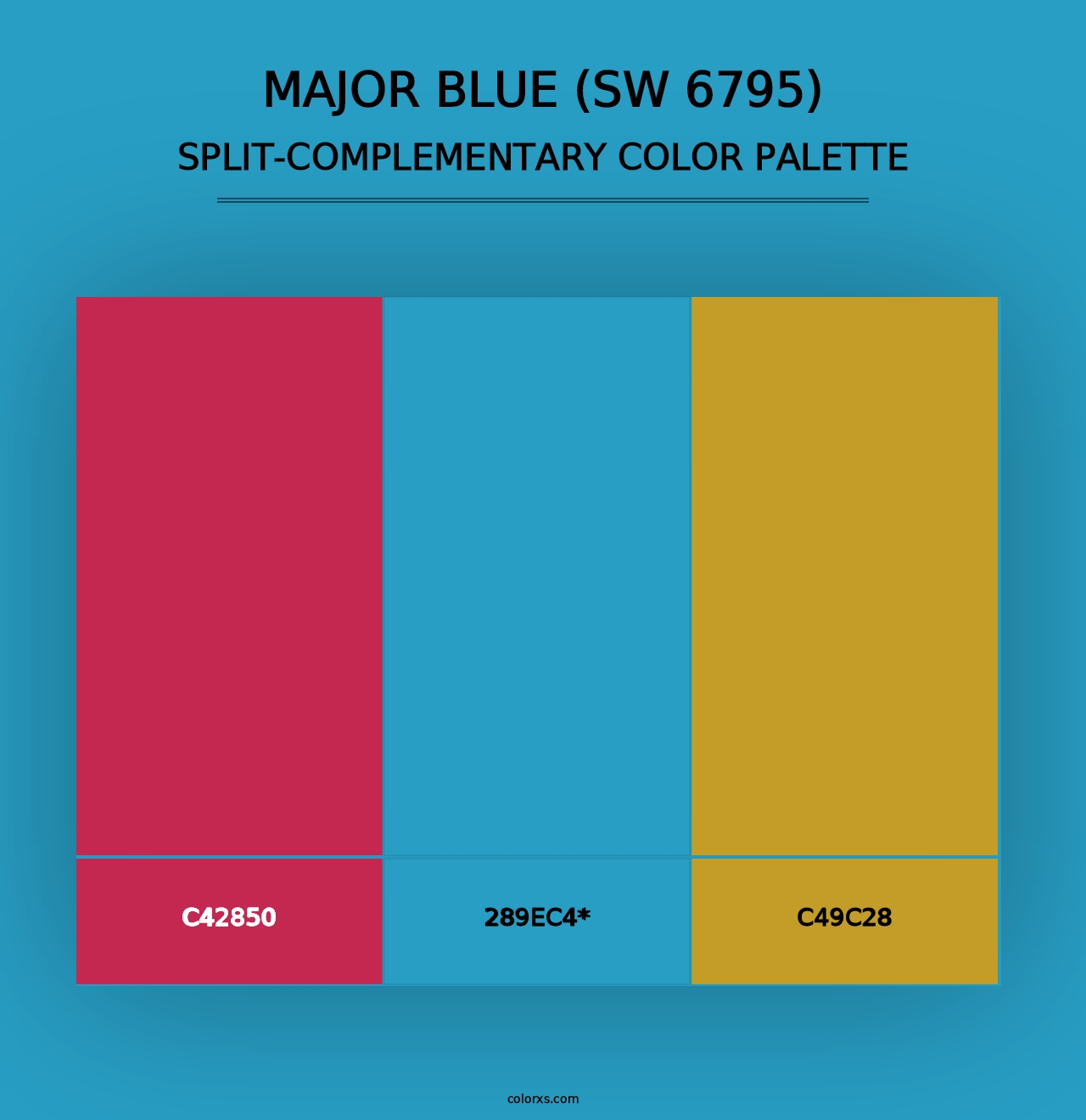 Major Blue (SW 6795) - Split-Complementary Color Palette