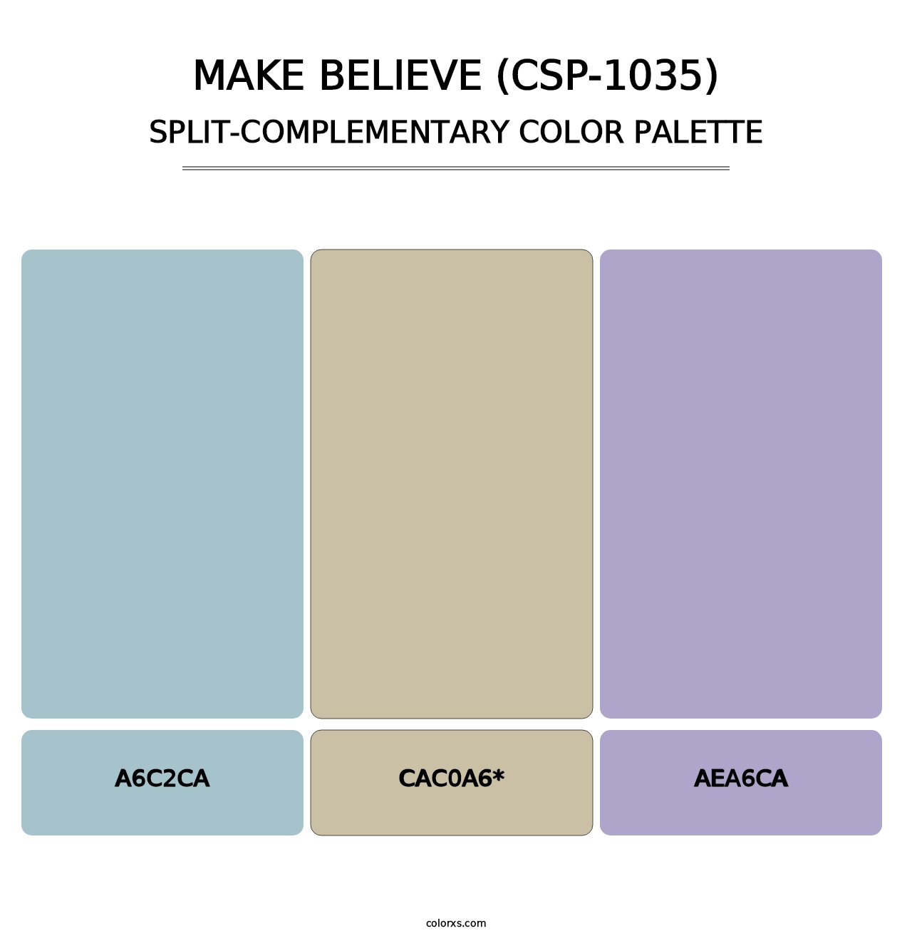 Make Believe (CSP-1035) - Split-Complementary Color Palette