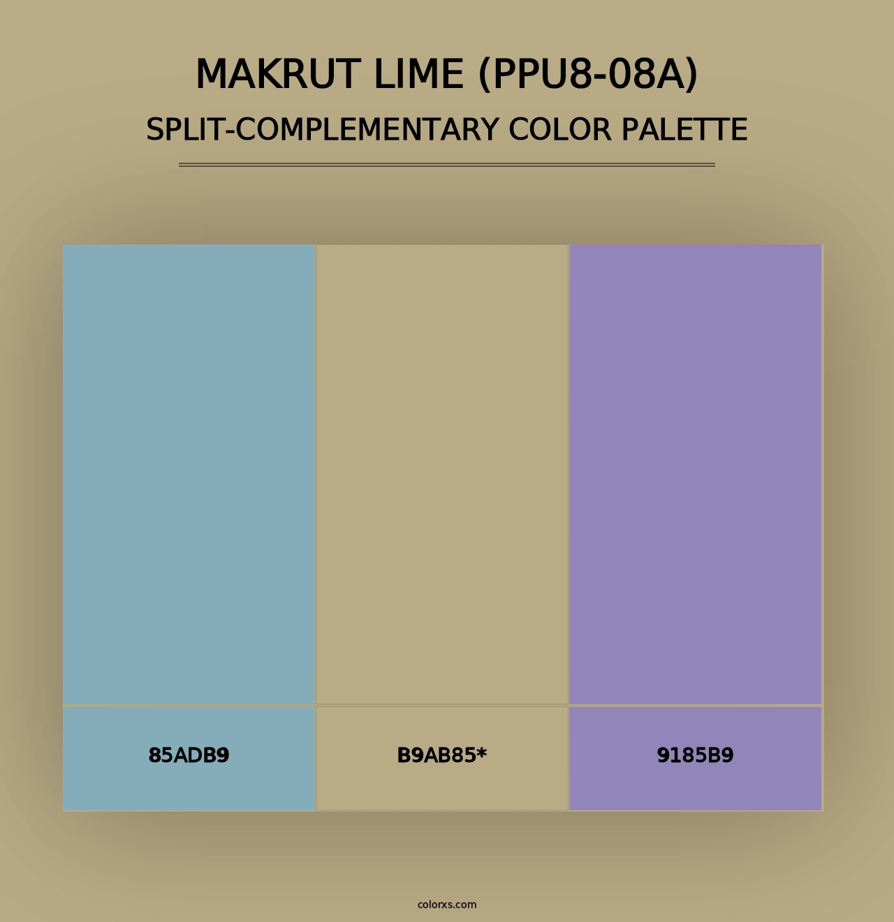 Makrut Lime (PPU8-08A) - Split-Complementary Color Palette