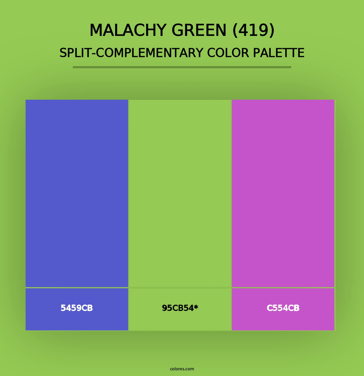 Malachy Green (419) - Split-Complementary Color Palette