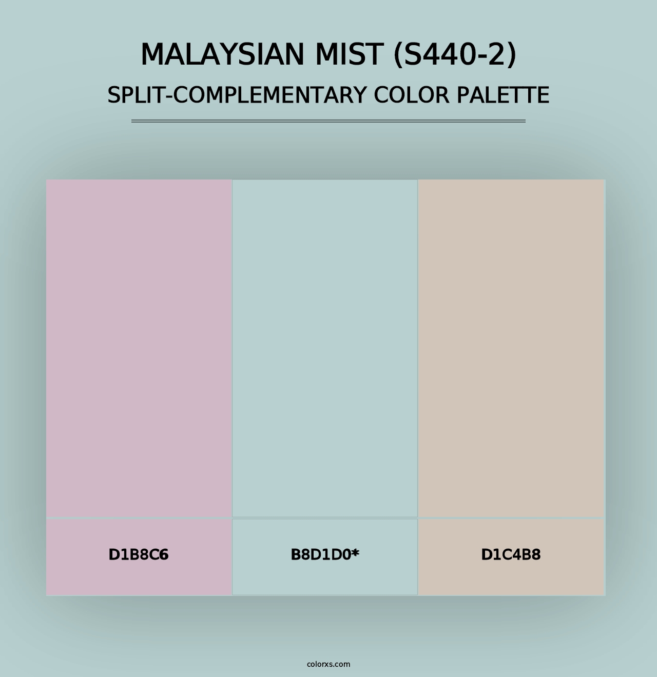 Malaysian Mist (S440-2) - Split-Complementary Color Palette