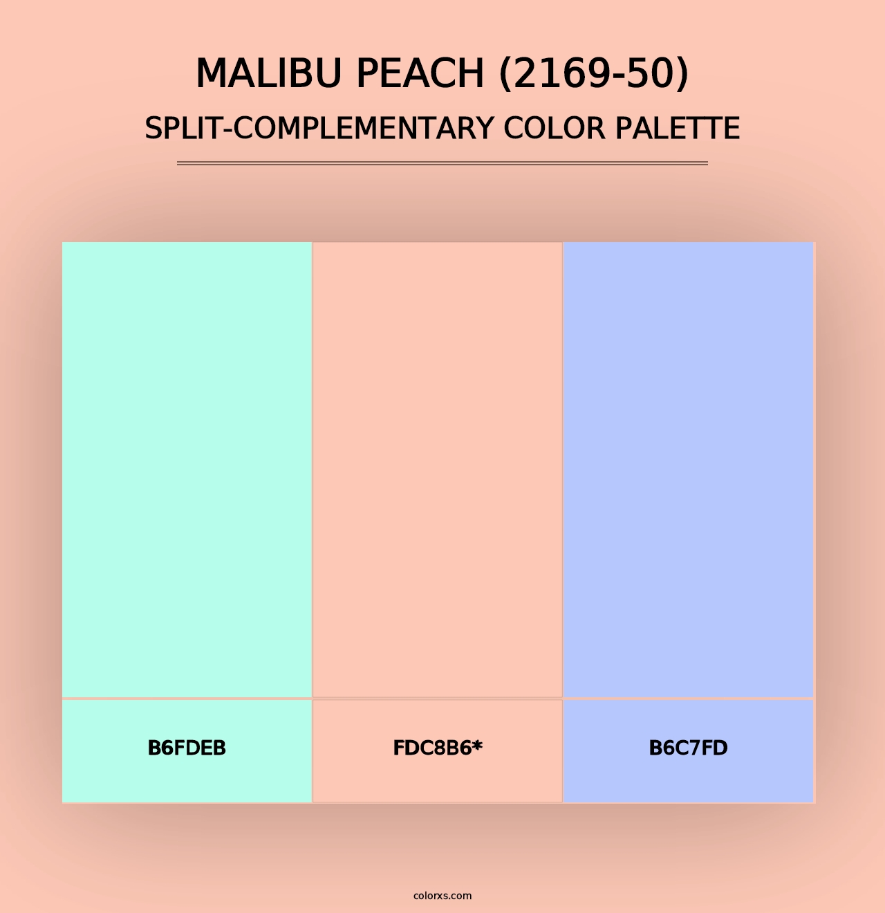 Malibu Peach (2169-50) - Split-Complementary Color Palette