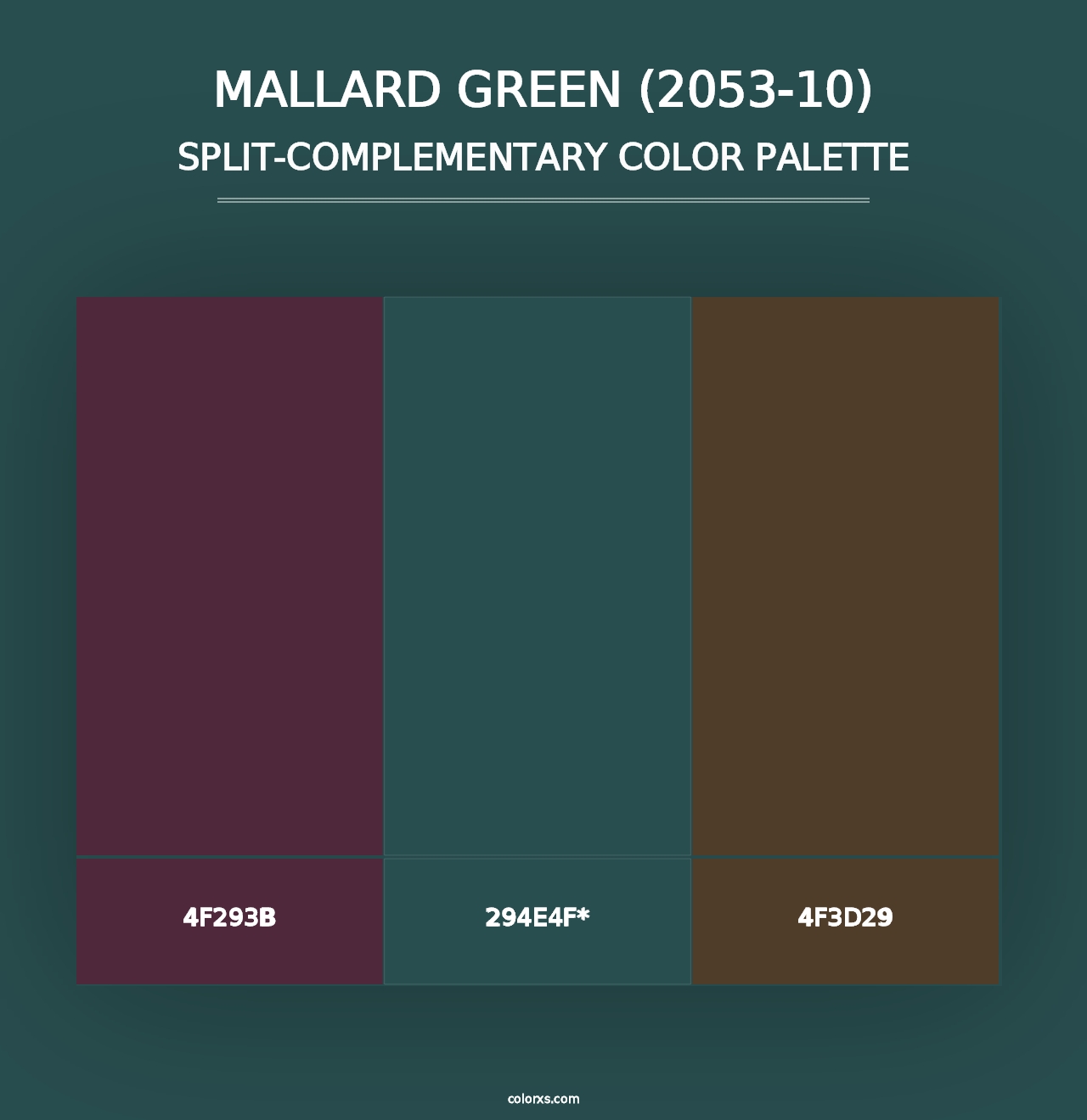 Mallard Green (2053-10) - Split-Complementary Color Palette