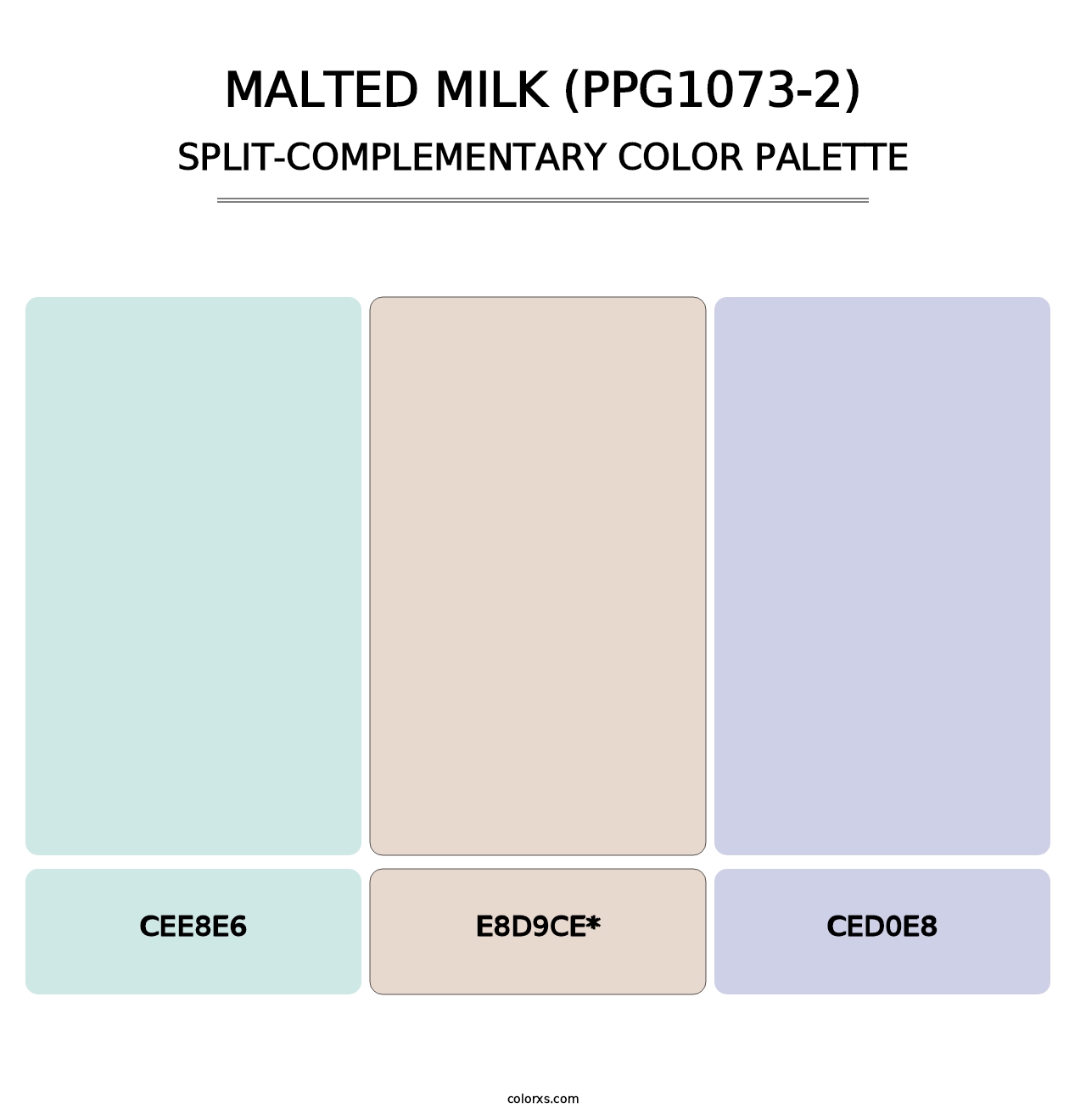 Malted Milk (PPG1073-2) - Split-Complementary Color Palette