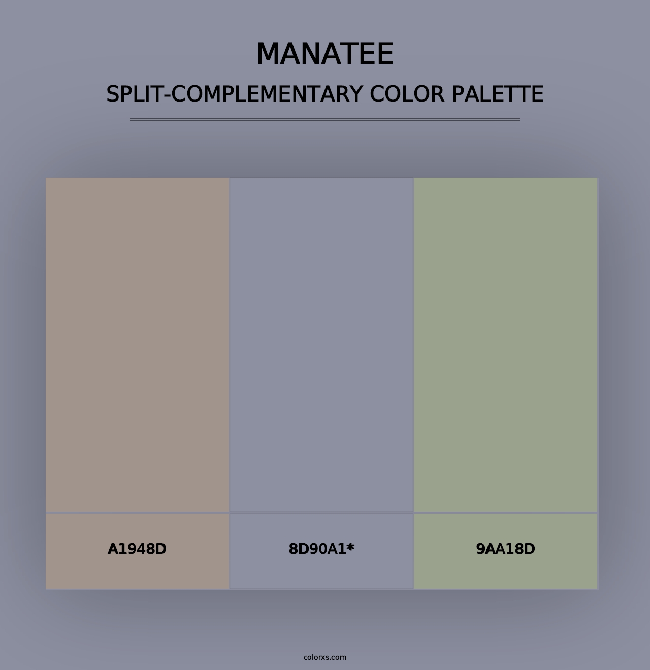 Manatee - Split-Complementary Color Palette