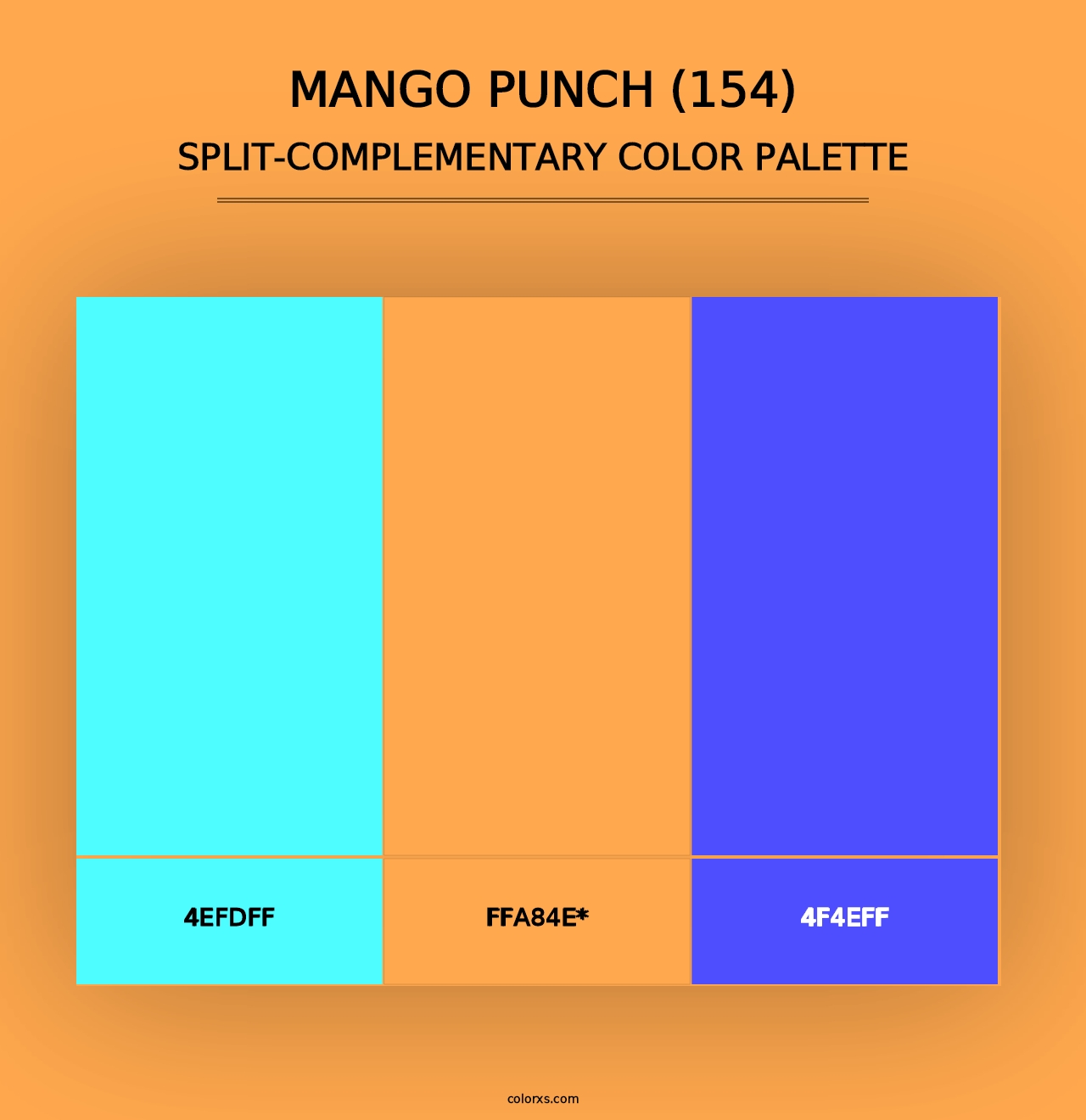 Mango Punch (154) - Split-Complementary Color Palette