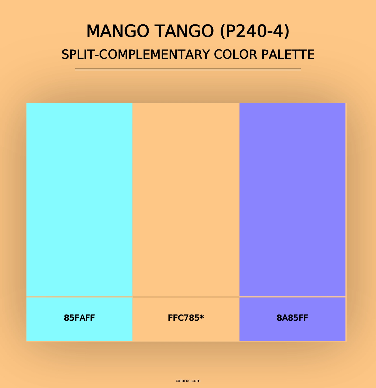 Mango Tango (P240-4) - Split-Complementary Color Palette