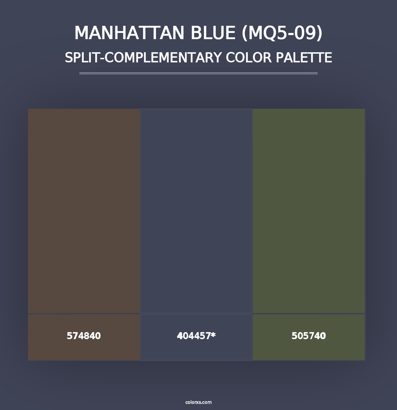 Manhattan Blue (MQ5-09) - Split-Complementary Color Palette