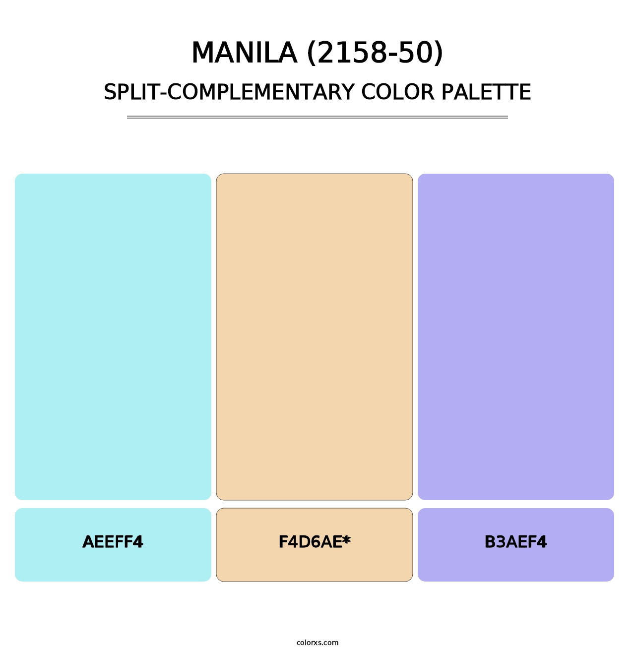 Manila (2158-50) - Split-Complementary Color Palette