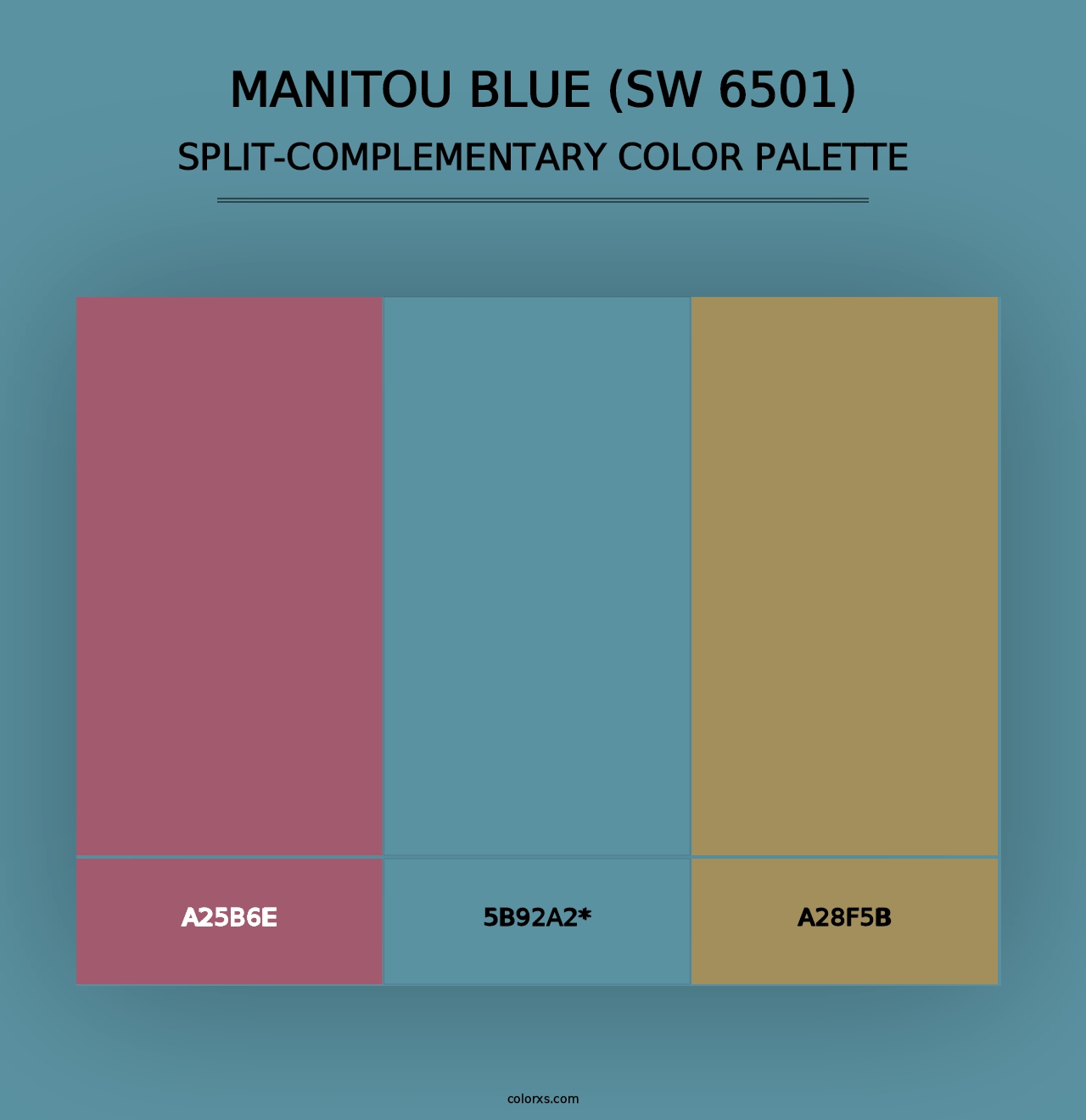 Manitou Blue (SW 6501) - Split-Complementary Color Palette