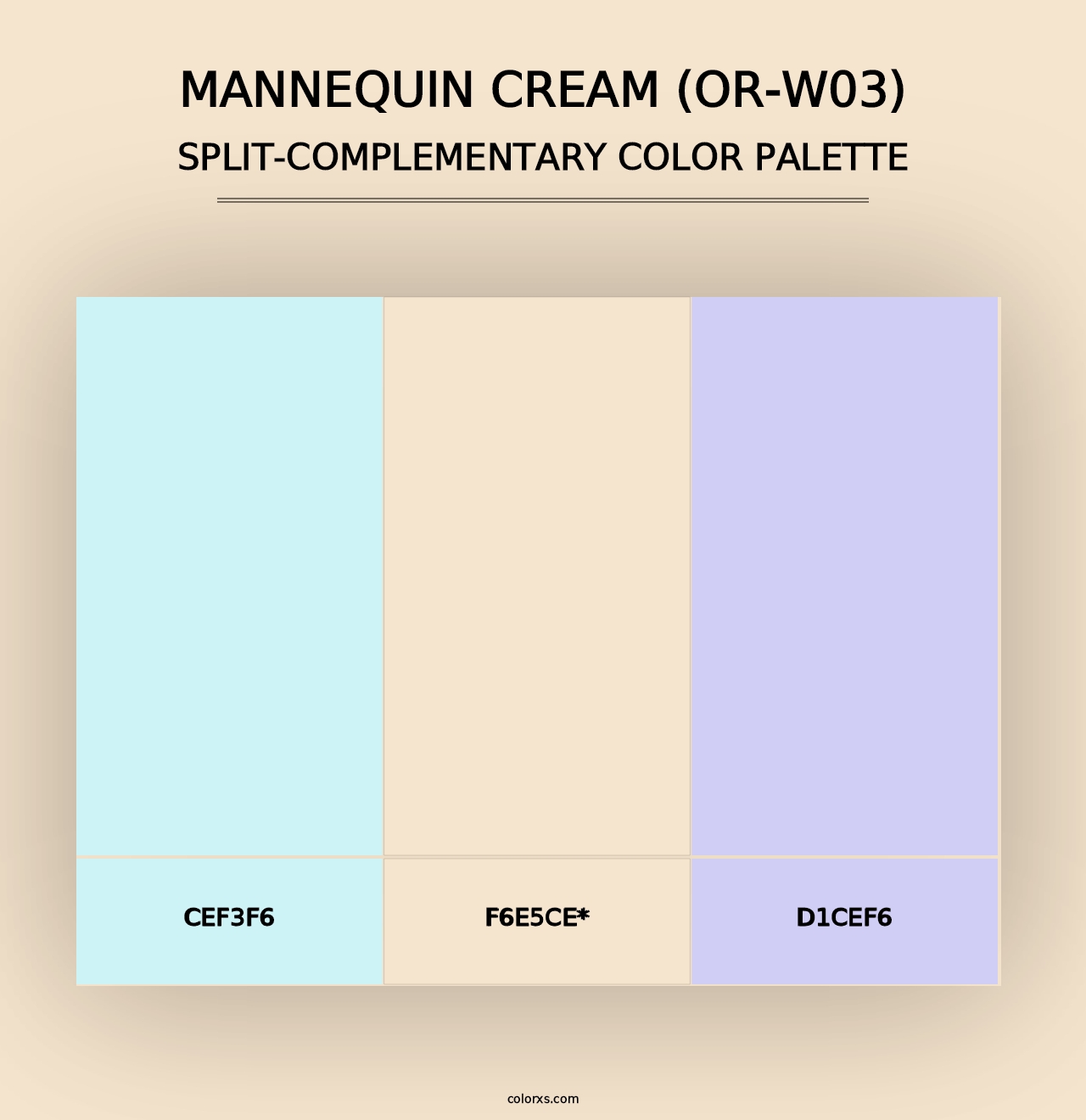 Mannequin Cream (OR-W03) - Split-Complementary Color Palette