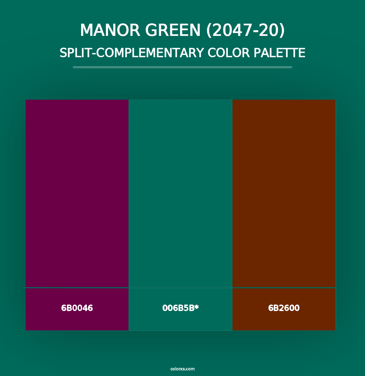 Manor Green (2047-20) - Split-Complementary Color Palette