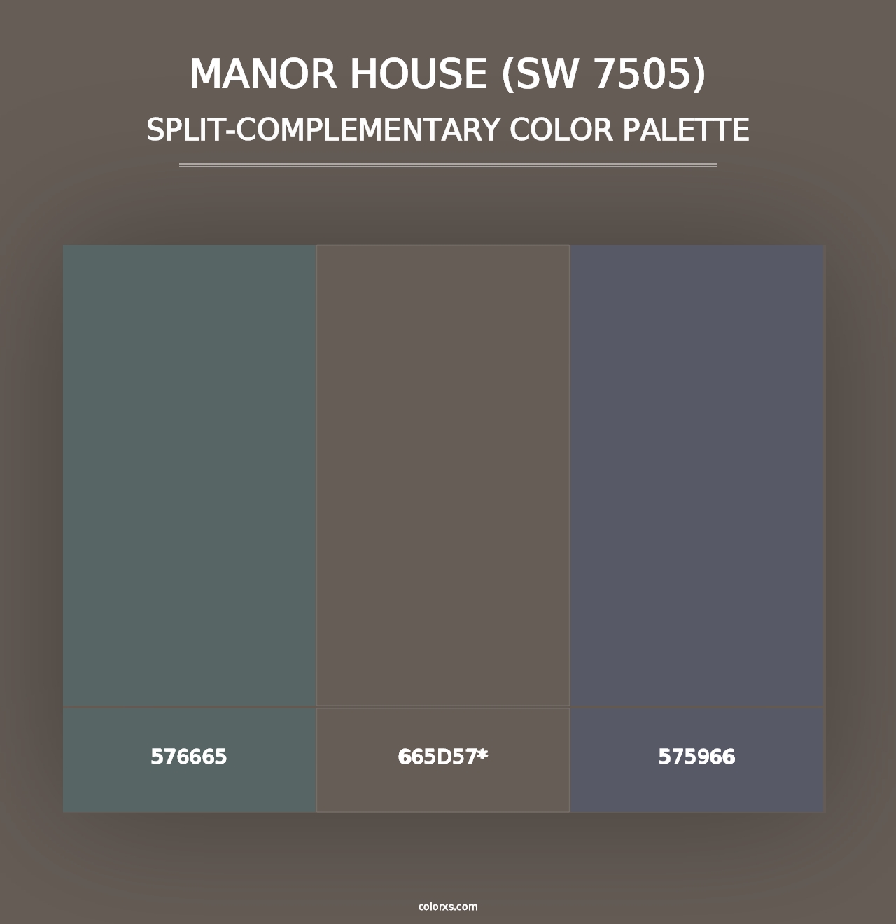 Manor House (SW 7505) - Split-Complementary Color Palette