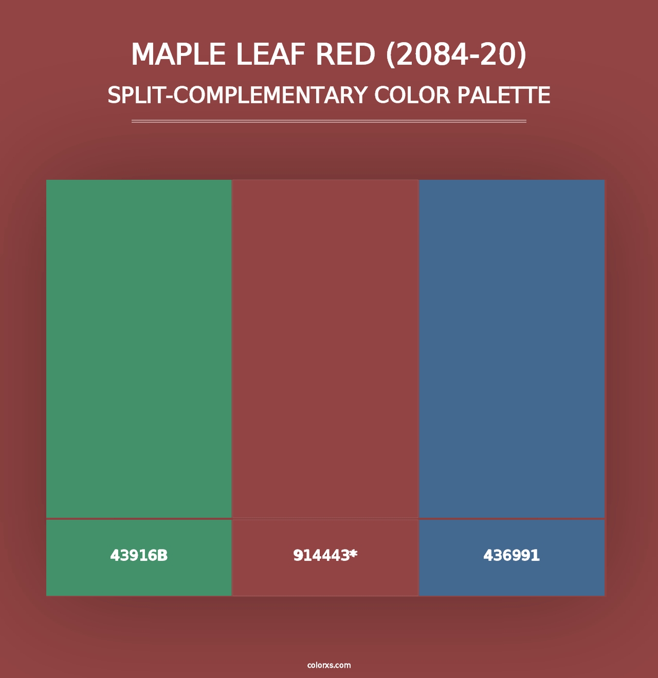 Maple Leaf Red (2084-20) - Split-Complementary Color Palette