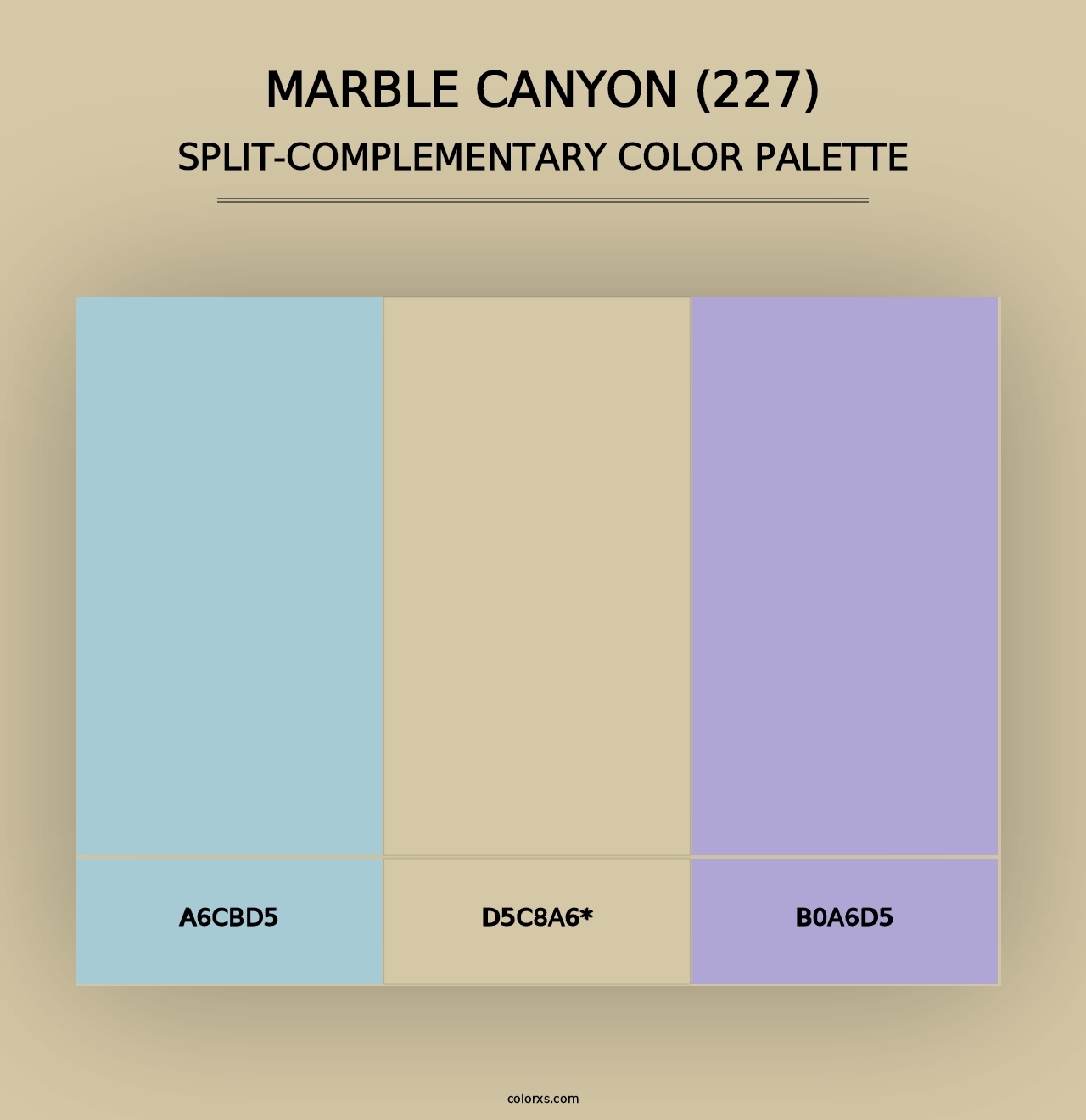 Marble Canyon (227) - Split-Complementary Color Palette