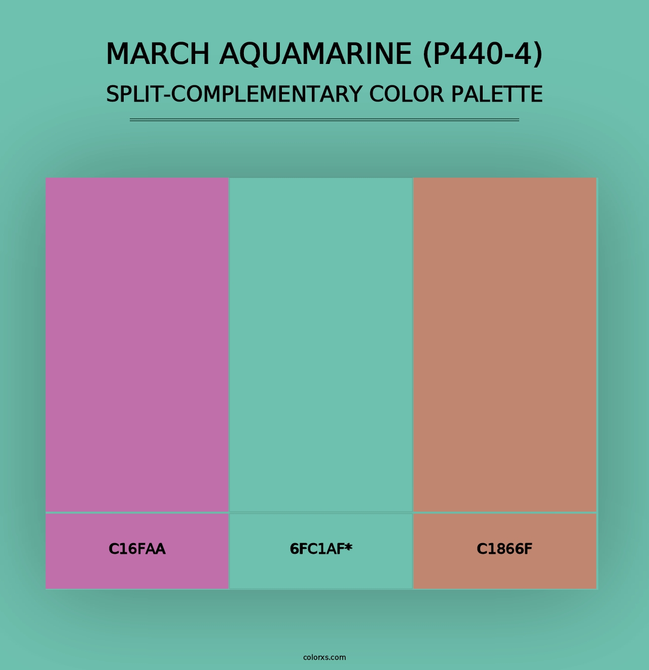 March Aquamarine (P440-4) - Split-Complementary Color Palette