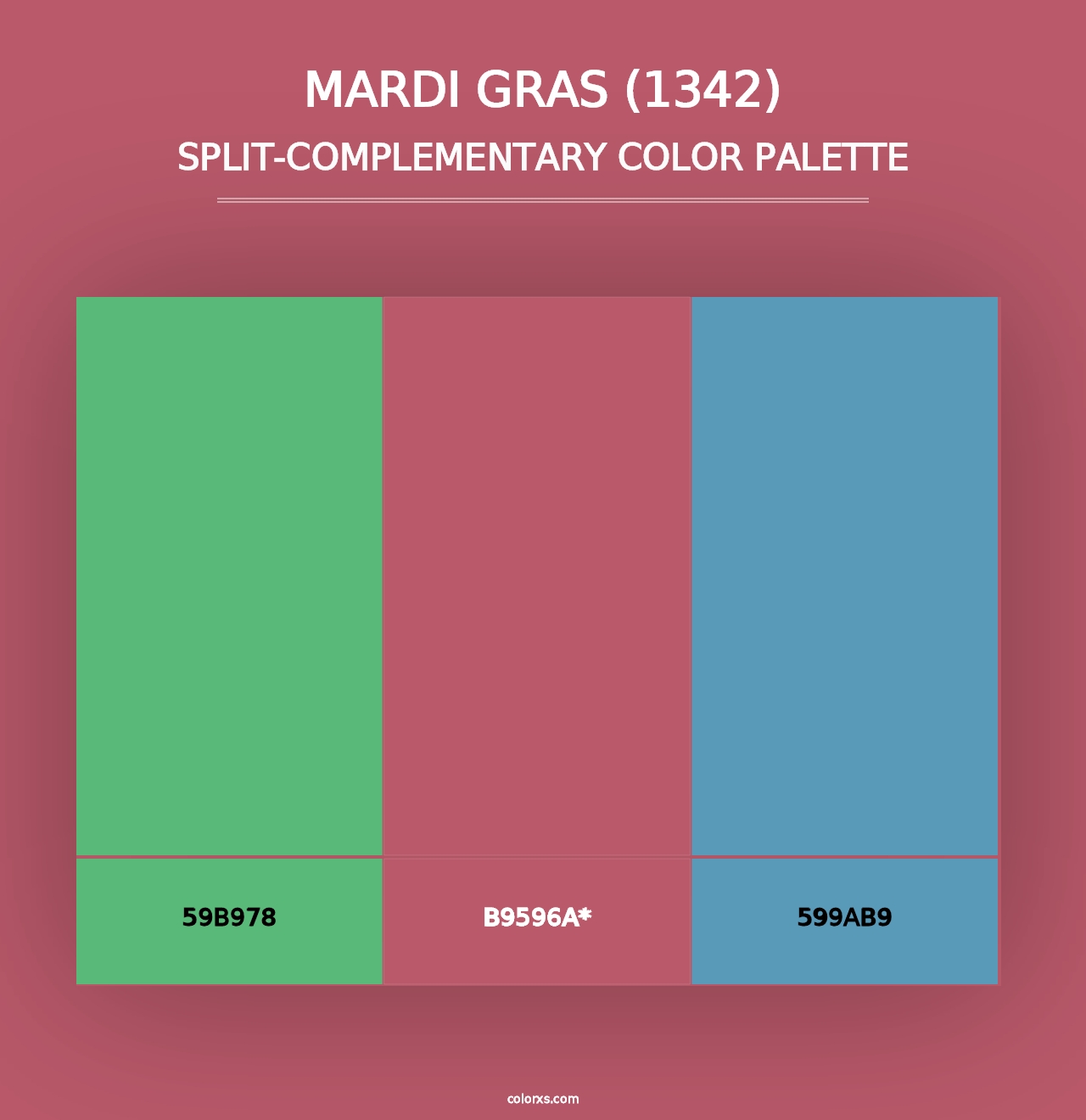 Mardi Gras (1342) - Split-Complementary Color Palette